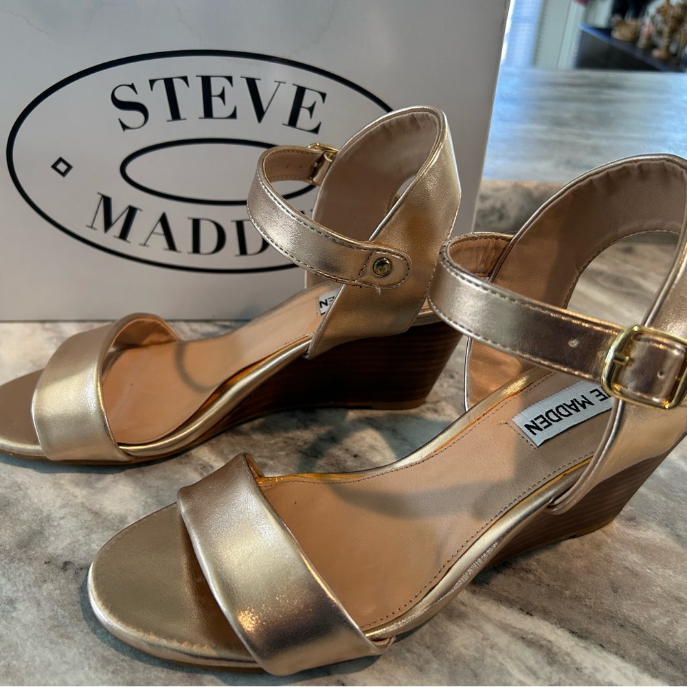 Steve Madden GRAZE Rose Gold Women's Sandals 6.5